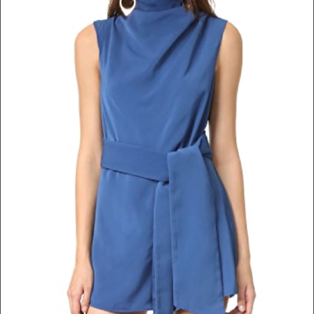 Blue Keepsake high neck romper